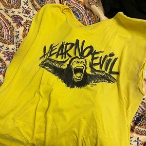 Yellow punky monkey muscle tee